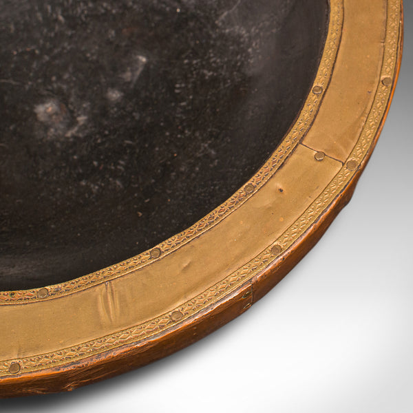 Antique Ceremonial Bowl, Indian, Ebonised, Dish, Brass, Copper, Decor, Victorian