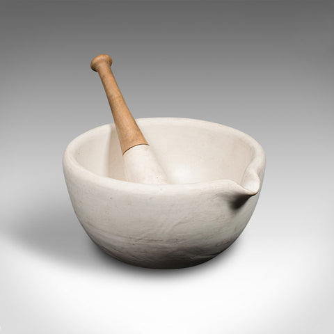 Large Antique Mortar and Pestle, English Ceramic, Apothecary, Cookery, Victorian