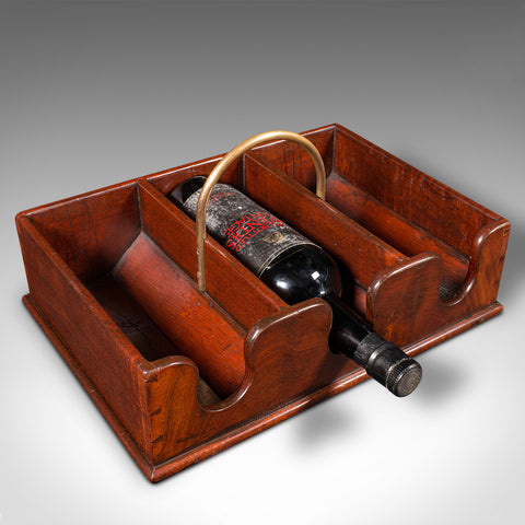 Antique Country House Sommelier's Case, English, Wine Bottle Caddy, Victorian