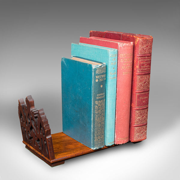 Antique Book Slide, English, Walnut, Extending, Novel Stand, Victorian, C.1850