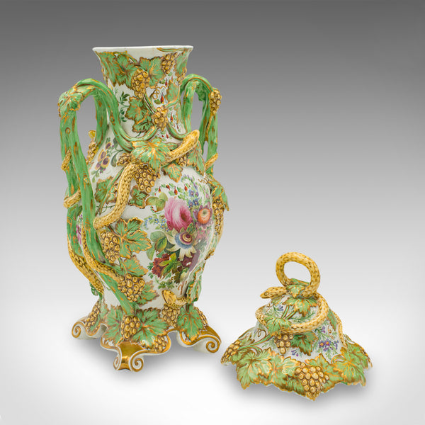 Vintage Decorative Vase, German, Ceramic, Baluster Urn, Art Deco, Mid Century