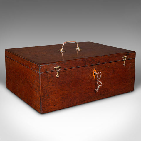 Antique Travelling Jewellery Salesman's Box, English Carry Case, Victorian, 1850