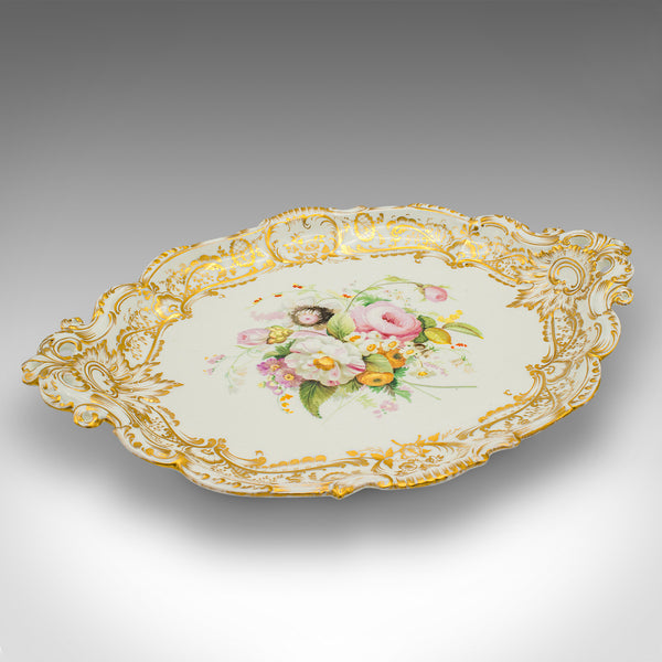 Antique Decorative Platter, English, Ceramic, Serving Dish, Late Victorian, 1900