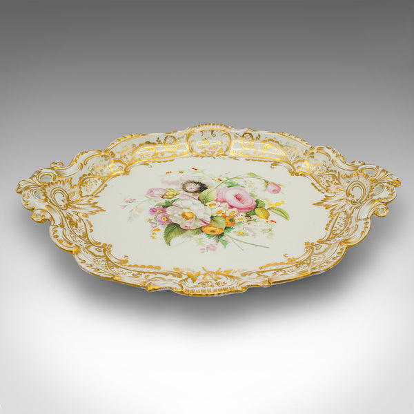 Antique Decorative Platter, English, Ceramic, Serving Dish, Late Victorian, 1900