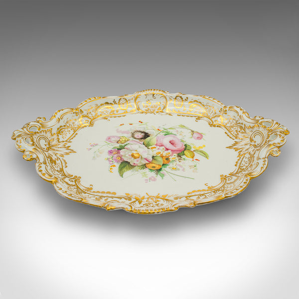 Antique Decorative Platter, English, Ceramic, Serving Dish, Late Victorian, 1900
