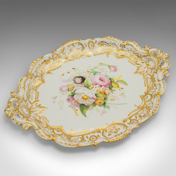 Antique Decorative Platter, English, Ceramic, Serving Dish, Late Victorian, 1900