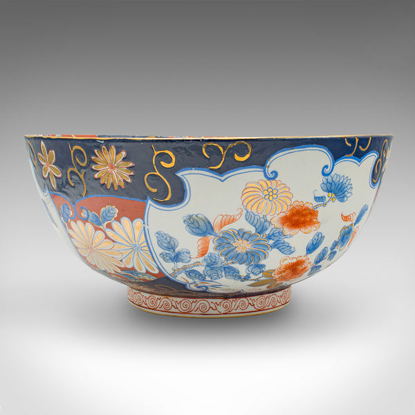 Large Vintage Decorative Bowl, Japanese, Ceramic, Serving Dish, Art Deco, Imari