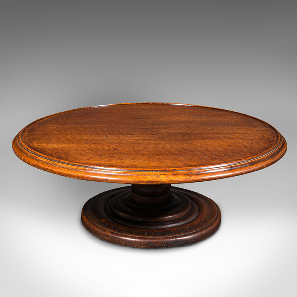 Antique Lazy Susan, English, Oak, Rotary Display Turntable, Regency, Circa 1830