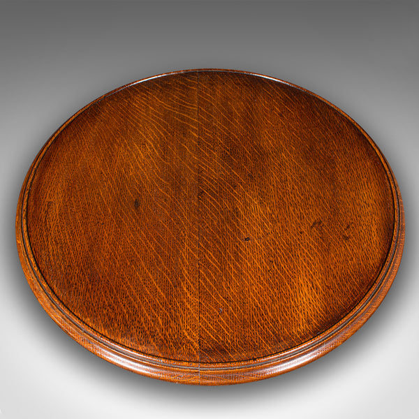 Antique Lazy Susan, English, Oak, Rotary Display Turntable, Regency, Circa 1830