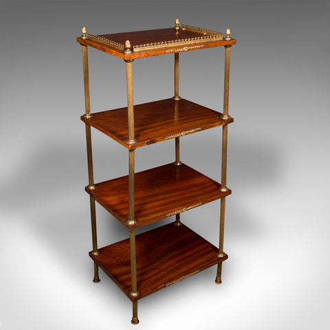 Antique Etagere, French, 4 Tier Whatnot, Empire Style, Stand, Victorian, C.1900