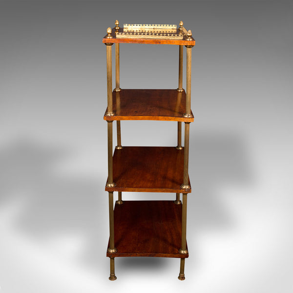 Antique Etagere, French, 4 Tier Whatnot, Empire Style, Stand, Victorian, C.1900