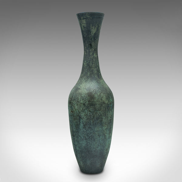 Antique Stem Vase, Japanese, Weathered Bronze, Decorative, Flower Urn, Victorian
