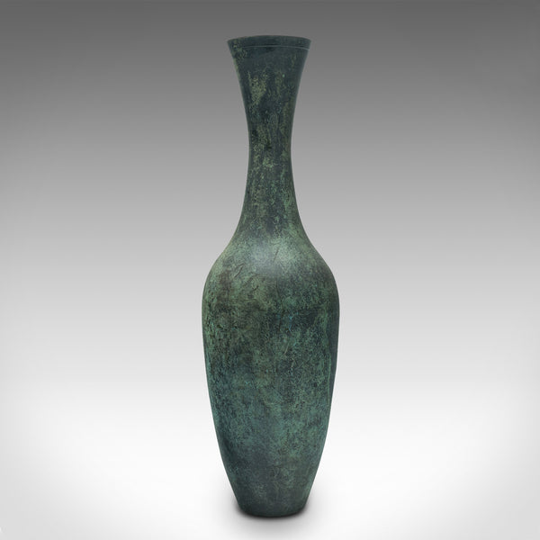 Antique Stem Vase, Japanese, Weathered Bronze, Decorative, Flower Urn, Victorian