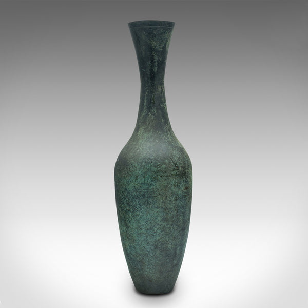 Antique Stem Vase, Japanese, Weathered Bronze, Decorative, Flower Urn, Victorian