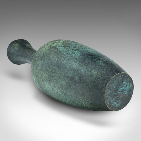 Antique Stem Vase, Japanese, Weathered Bronze, Decorative, Flower Urn, Victorian