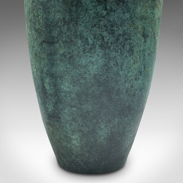 Antique Stem Vase, Japanese, Weathered Bronze, Decorative, Flower Urn, Victorian