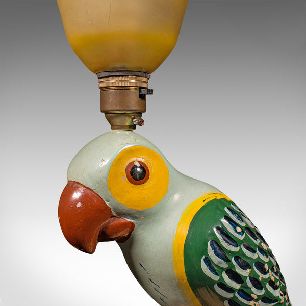 Vintage Parrot Lamp, French, Plaster, Table, Desk Light, Art Deco, Mid Century