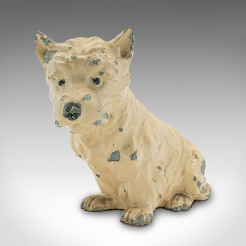 Antique Decorative Westie Figure, British, Spelter, Terrier, Ornament, Edwardian