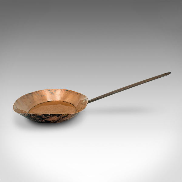 Antique Fireside Warming Pan, English, Copper, Decorative, Georgian, Circa 1750