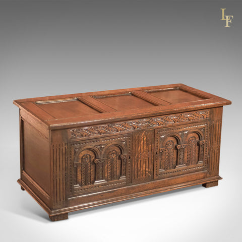 Antique Coffer, English Oak Furniture, C18th - London Fine Antiques