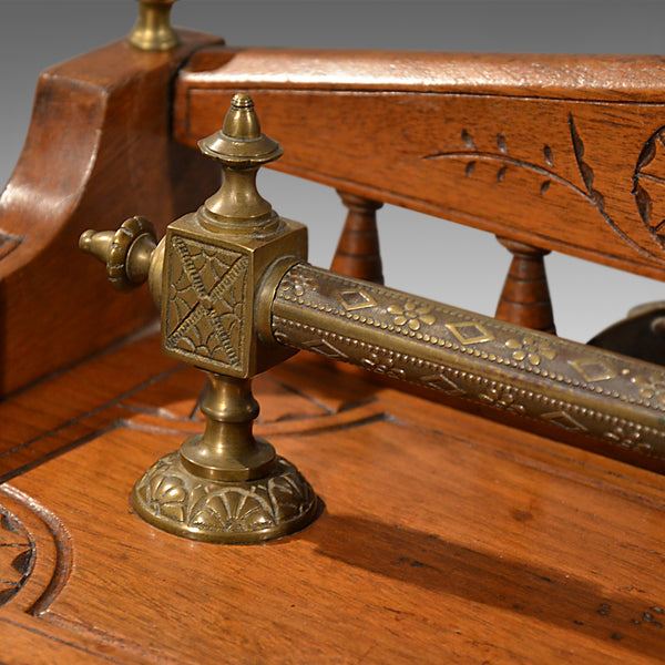 Antique Arts & Crafts Log Bin, Walnut Coal Purdonium, Victorian Fireside Circa 1860 - London Fine Antiques