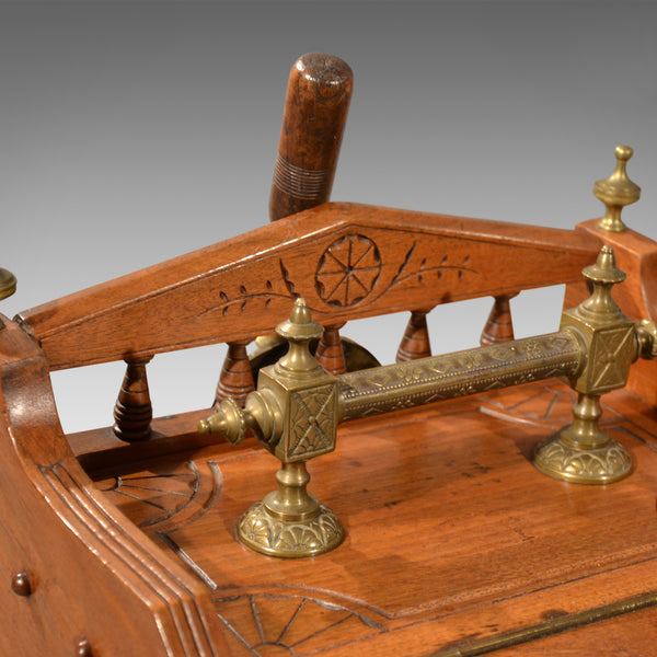 Antique Arts & Crafts Log Bin, Walnut Coal Purdonium, Victorian Fireside Circa 1860 - London Fine Antiques