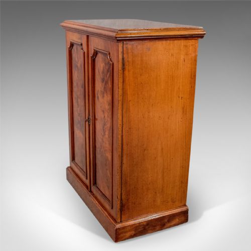 Antique Quality Side Cabinet Cupboard Flame Mahogany English Victorian C1880 - London Fine Antiques