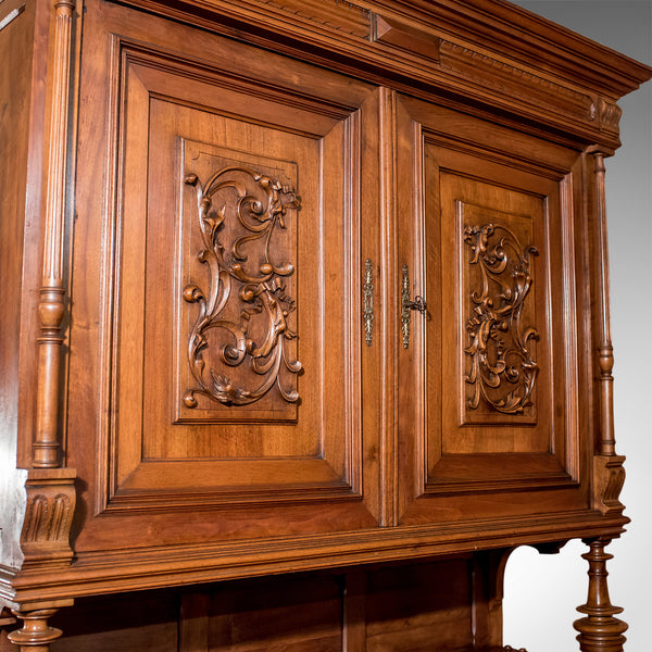 French Antique Show Cabinet, Victorian Cupboard Circa 1890 - London Fine Antiques