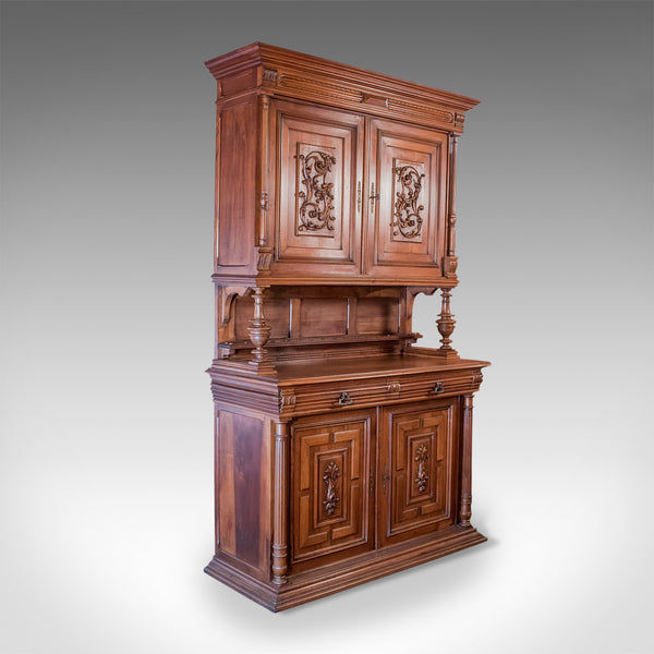 French Antique Show Cabinet, Victorian Cupboard Circa 1890 - London Fine Antiques