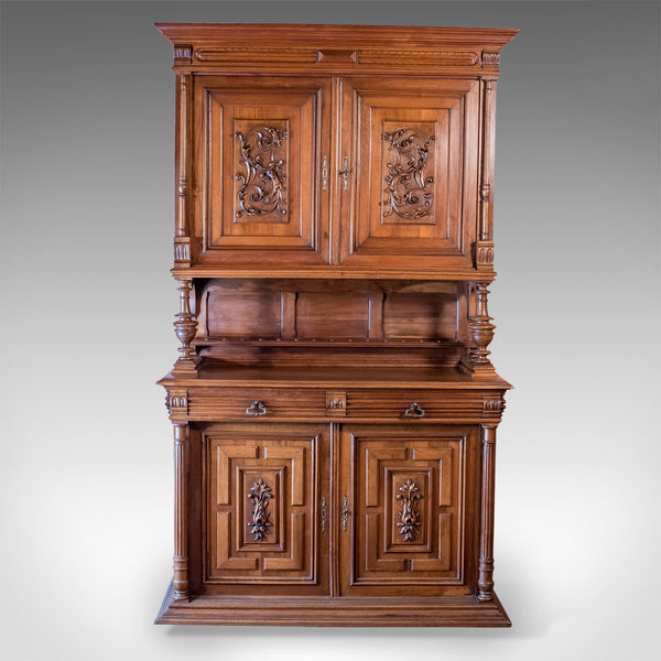 French Antique Show Cabinet, Victorian Cupboard Circa 1890 - London Fine Antiques
