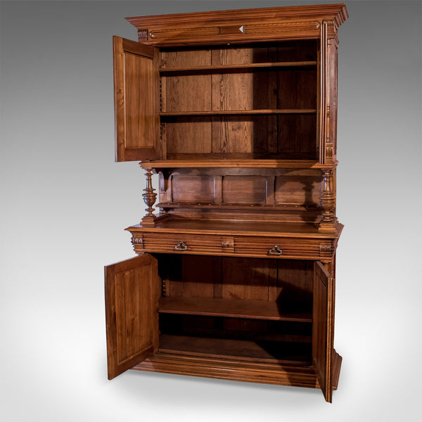 French Antique Show Cabinet, Victorian Cupboard Circa 1890 - London Fine Antiques
