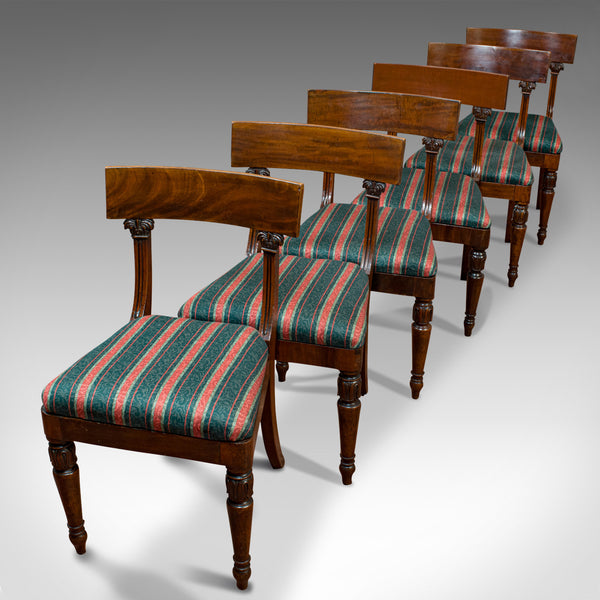 Antique Set of Six Dining Chairs, Mahogany Suite, Spillman and Co, Regency c1820 - London Fine Antiques