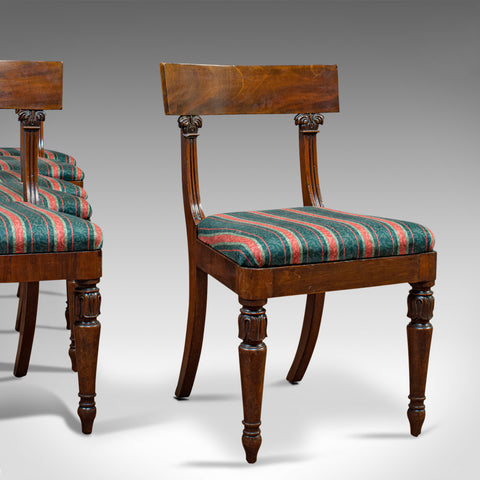 Antique Set of Six Dining Chairs, Mahogany Suite, Spillman and Co, Regency c1820 - London Fine Antiques