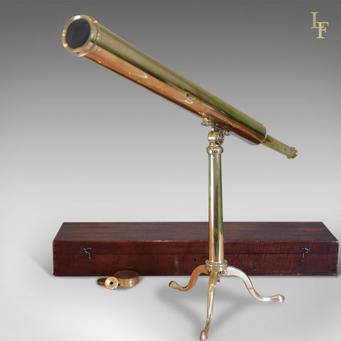 Antique Telescope, Dollond, 2" Refracting Library Scope in Mahogany Case c.1800 - London Fine Antiques