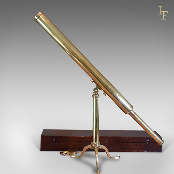 Antique Telescope, Dollond, 2" Refracting Library Scope in Mahogany Case c.1800 - London Fine Antiques