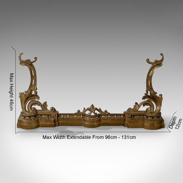Adjustable Antique Fire Kerb, Victorian Fireside Fender, English Circa 1900 - London Fine Antiques