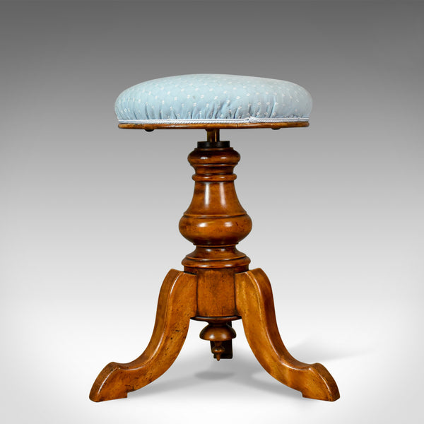 Adjustable Antique Piano Stool, Walnut, Victorian, English, Music c.1880 - London Fine Antiques