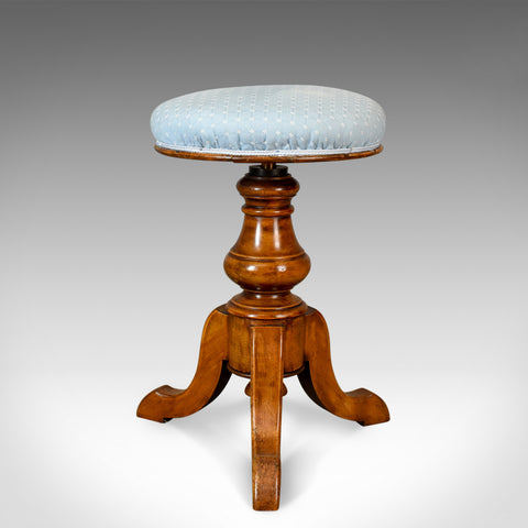 Adjustable Antique Piano Stool, Walnut, Victorian, English, Music c.1880 - London Fine Antiques