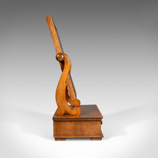 Adjustable Antique Toilet Mirror, English, Edwardian, Walnut Swing Frame c.1910 - London Fine Antiques