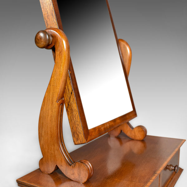 Adjustable Antique Toilet Mirror, English, Edwardian, Walnut Swing Frame c.1910 - London Fine Antiques