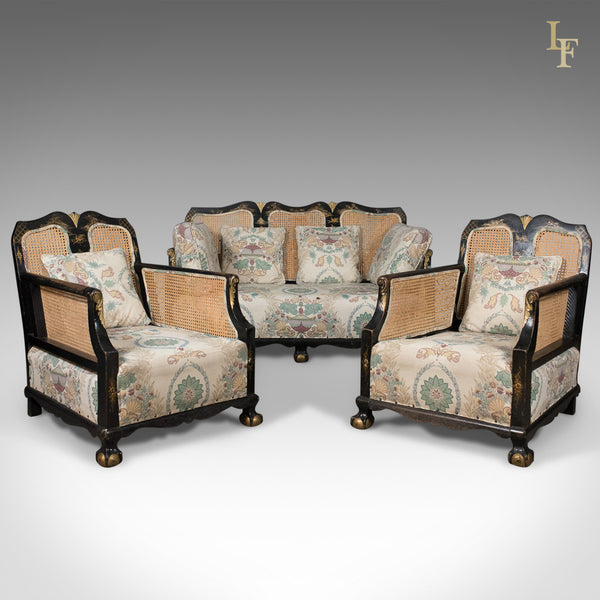 Aesthetic Movement Antique Conservatory Suite, Chinoiserie Bergere c.1890 - London Fine Antiques