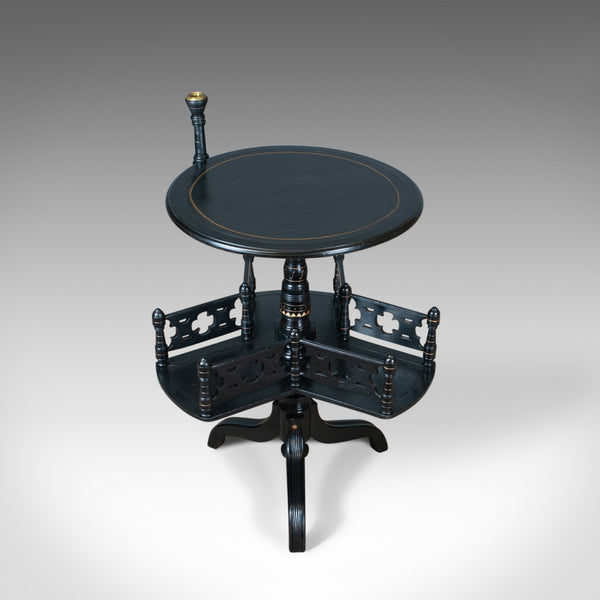 Aesthetic Period Reading Table, English, Victorian, Ebonised, Side, Circa 1880 - London Fine Antiques