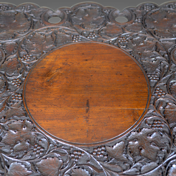 Anglo-Indian Antique Campaign Table, Carved, Teak, Side, Circa 1900 - London Fine Antiques