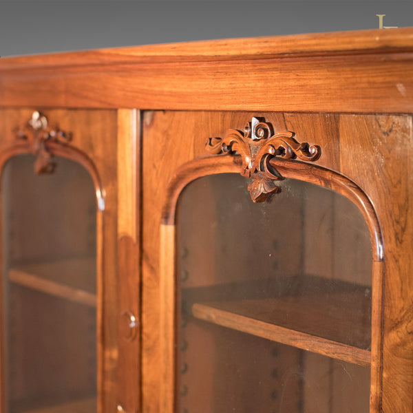 Antique Bookcase, Regency Rosewood Glazed Cabinet, c.1830 - London Fine Antiques