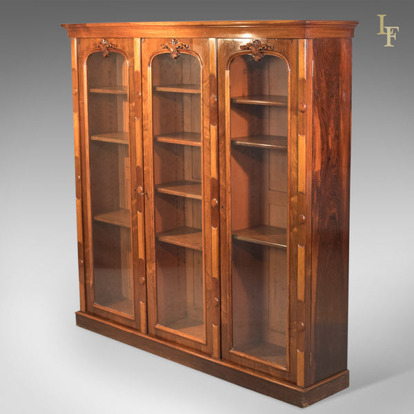 Antique Bookcase, Regency Rosewood Glazed Cabinet, c.1830 - London Fine Antiques