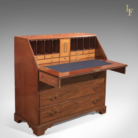 Antique Bureau, Georgian Mahogany c.1780 - London Fine Antiques