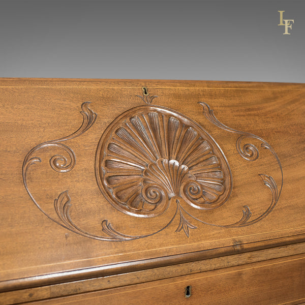 Antique Bureau, Victorian Walnut Desk, c.1900 - London Fine Antiques