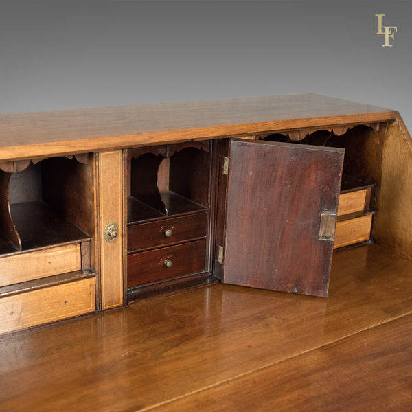Antique Bureau, Victorian Walnut Desk, c.1900 - London Fine Antiques