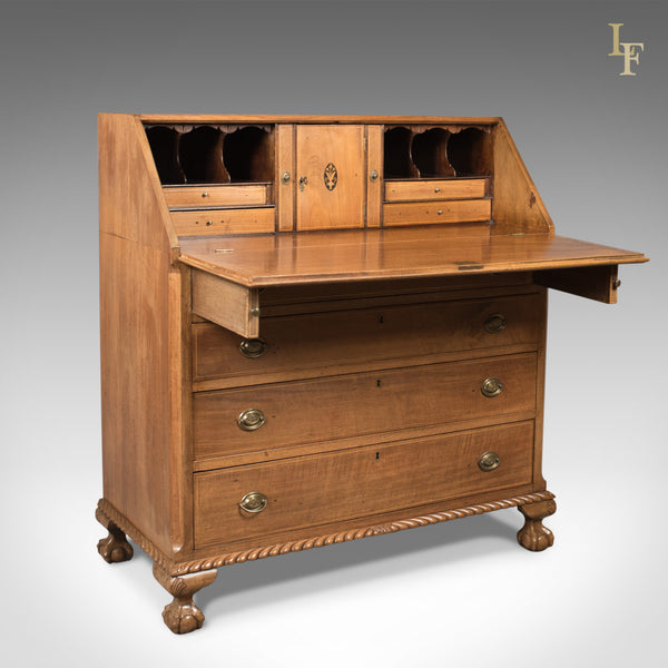 Antique Bureau, Victorian Walnut Desk, c.1900 - London Fine Antiques