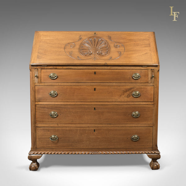 Antique Bureau, Victorian Walnut Desk, c.1900 - London Fine Antiques
